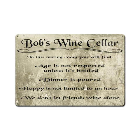 Wine Cellar - Personalized Metal Sign