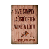 Wine A Lot - Personalized Metal Sign
