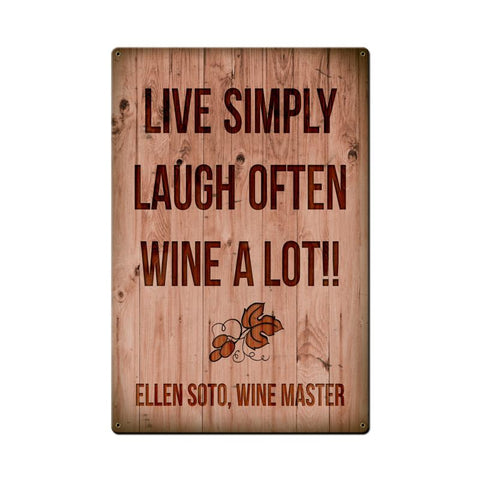 Wine A Lot - Personalized Metal Sign