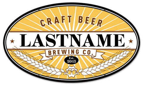 Craft Brewing Company - Personalized Metal Sign