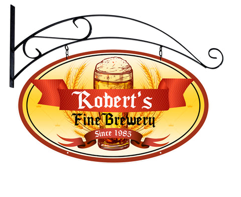 FINE BREWERY DOUBLE  - Personalized Metal Sign