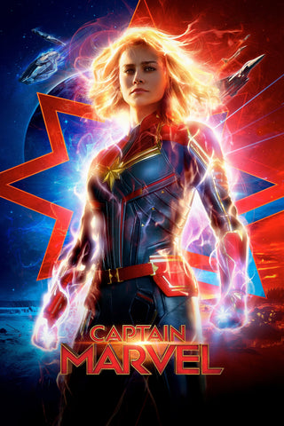 Captain Marvel Style E Movie Poster 11 x 17 inch