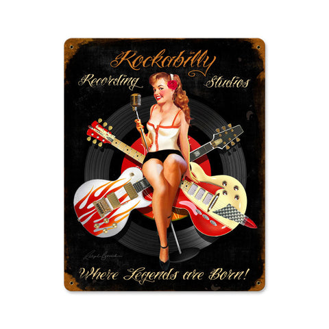 Rockabilly-Recording-Vintage-Sign-Metal-Sign
