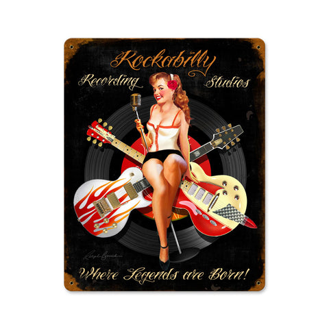 Rockabilly Recording Vintage Sign Metal Sign