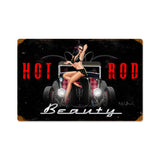Hot Rod Beauty Vintage Sign Metal Sign