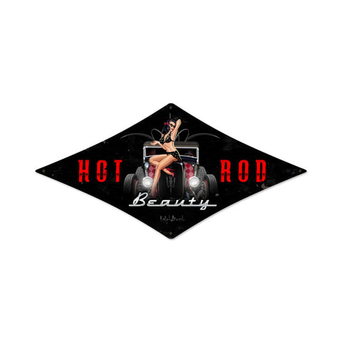 Hot Rod Beauty Vintage Sign Metal Sign