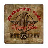 Route 66 Racing Vintage Sign Metal Sign