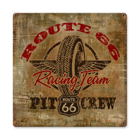 Route 66 Racing Vintage Sign Metal Sign