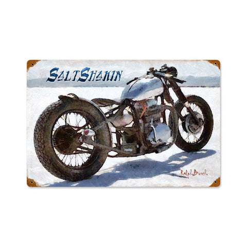 Salt Shakin Motorcycle Vintage Sign Metal Sign