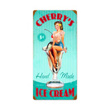 Cherry'S Ice Cream Vintage Sign Metal Sign