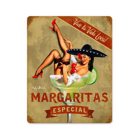 Margarita Especial Vintage Sign Metal Sign