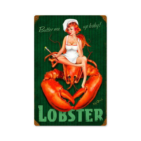 Butter Me Up Vintage Sign Metal Sign