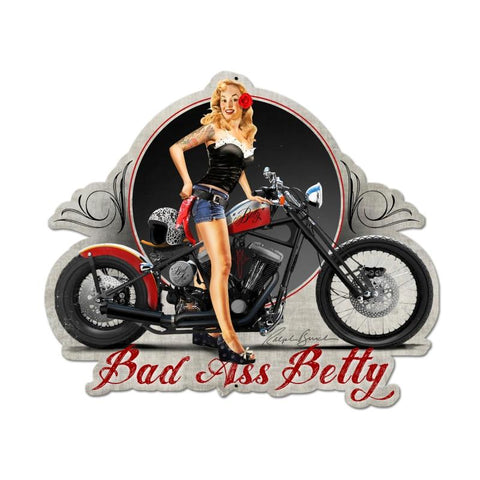 Bad Ass Betty Vintage Sign Metal Sign