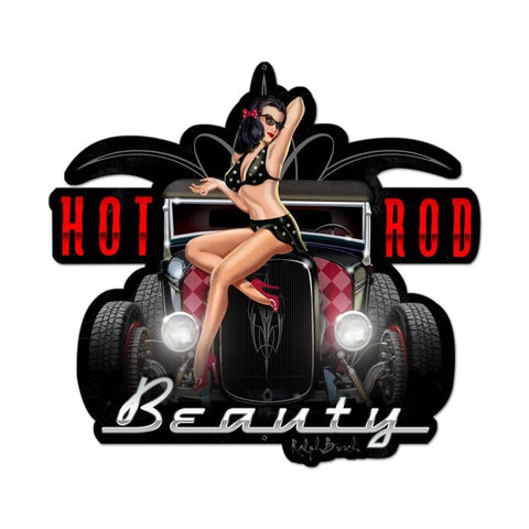 Hot Rod Beauty Vintage Sign Metal Sign