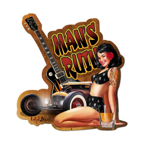 Mans Ruin Vintage Sign Metal Sign