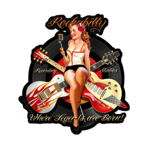 Rockabilly Recording Vintage Sign Metal Sign