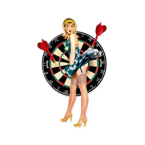 Bullseye Pinup Vintage Sign Metal Sign