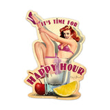 Happy Hour Vintage Sign Metal Sign