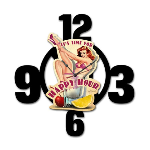 Happy-Hour-Layered-Clock-Metal-Sign