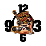 Mans Ruin Layered Clock Metal Sign
