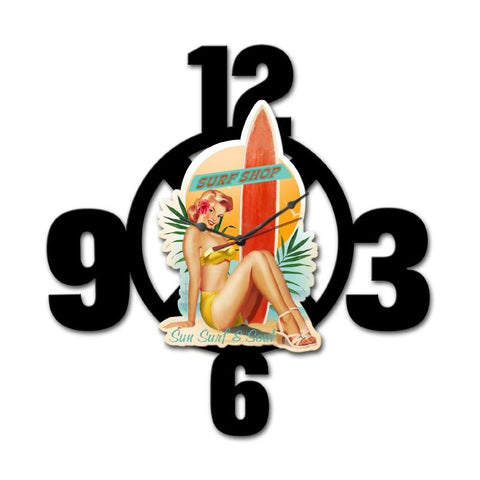 Surfer Girl Vintage Sign Metal Sign