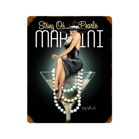 String Of Pearls Vintage Sign Metal Sign