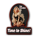 Time To Shine Vintage Sign Metal Sign