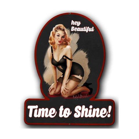 Time To Shine Vintage Sign Metal Sign