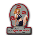 Red Lip Stick Vintage Sign Metal Sign