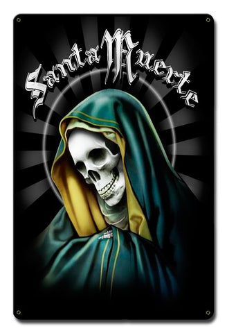 SANTA MUERTE  Vintage Sign Metal Sign