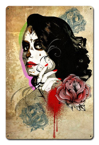 LA-CATRINA-Vintage-Sign-Metal-Sign