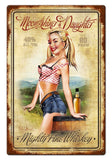 Moonshiner's Daughter Whiskey Metal Sign