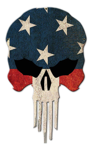 Skull Flag 1 Metal Sign