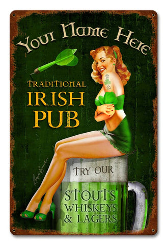 Irish Pub    Personalized Metal Sign