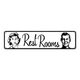 Restrooms Vintage Sign Metal Sign