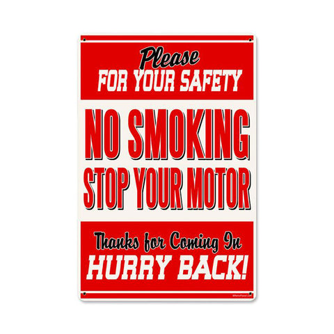 No Smoking Vintage Sign Metal Sign