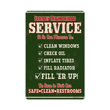 Friendly Service Vintage Sign Metal Sign
