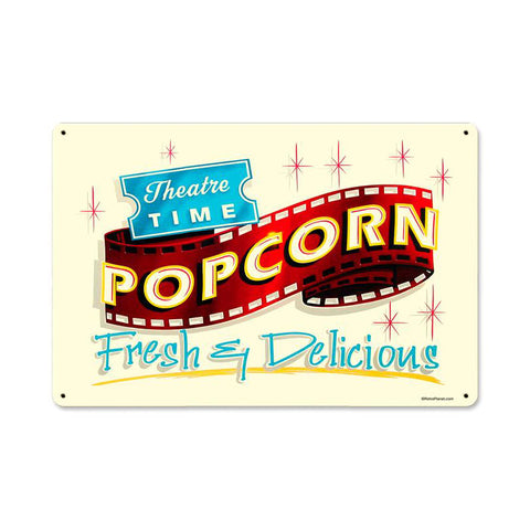 Popcorn Fresh Vintage Sign Metal Sign