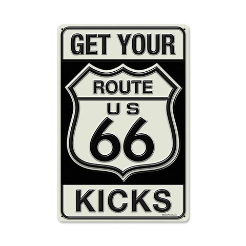 Route 66 Kicks Vintage Sign Metal Sign