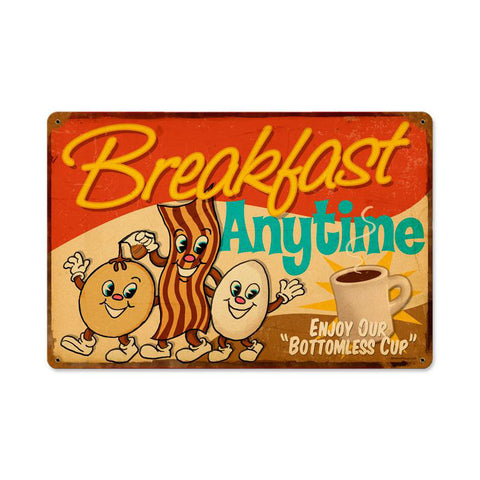Breakfast Vintage Sign Metal Sign