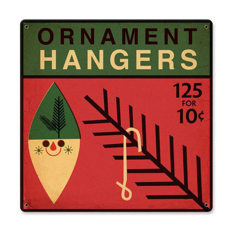 Ornament Hangers Vintage Sign Metal Sign