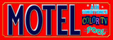 Motel Vintage Sign Metal Sign
