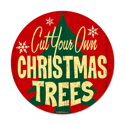 Christmas Trees Vintage Sign Metal Sign