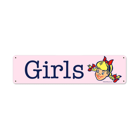 Girls Vintage Sign Metal Sign