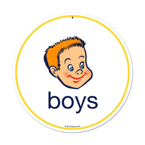 Boys Vintage Sign Metal Sign