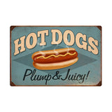 Hot Dogs Vintage Sign Metal Sign