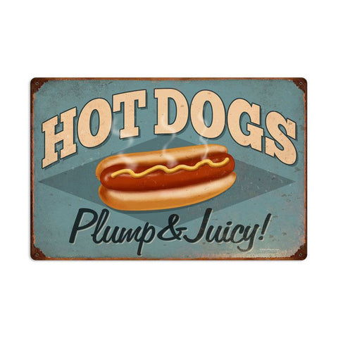 Hot Dogs Vintage Sign Metal Sign