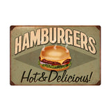 Hamburgers Vintage Sign Metal Sign