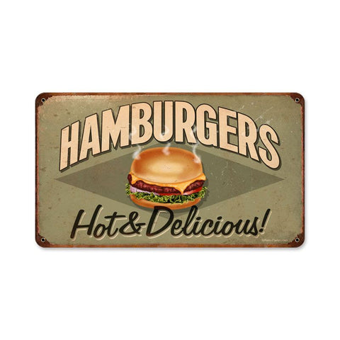 Hamburgers Vintage Sign Metal Sign