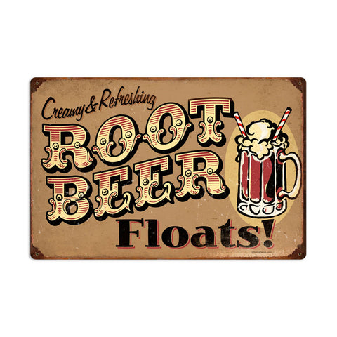 Root Beer Floats Vintage Sign Metal Sign